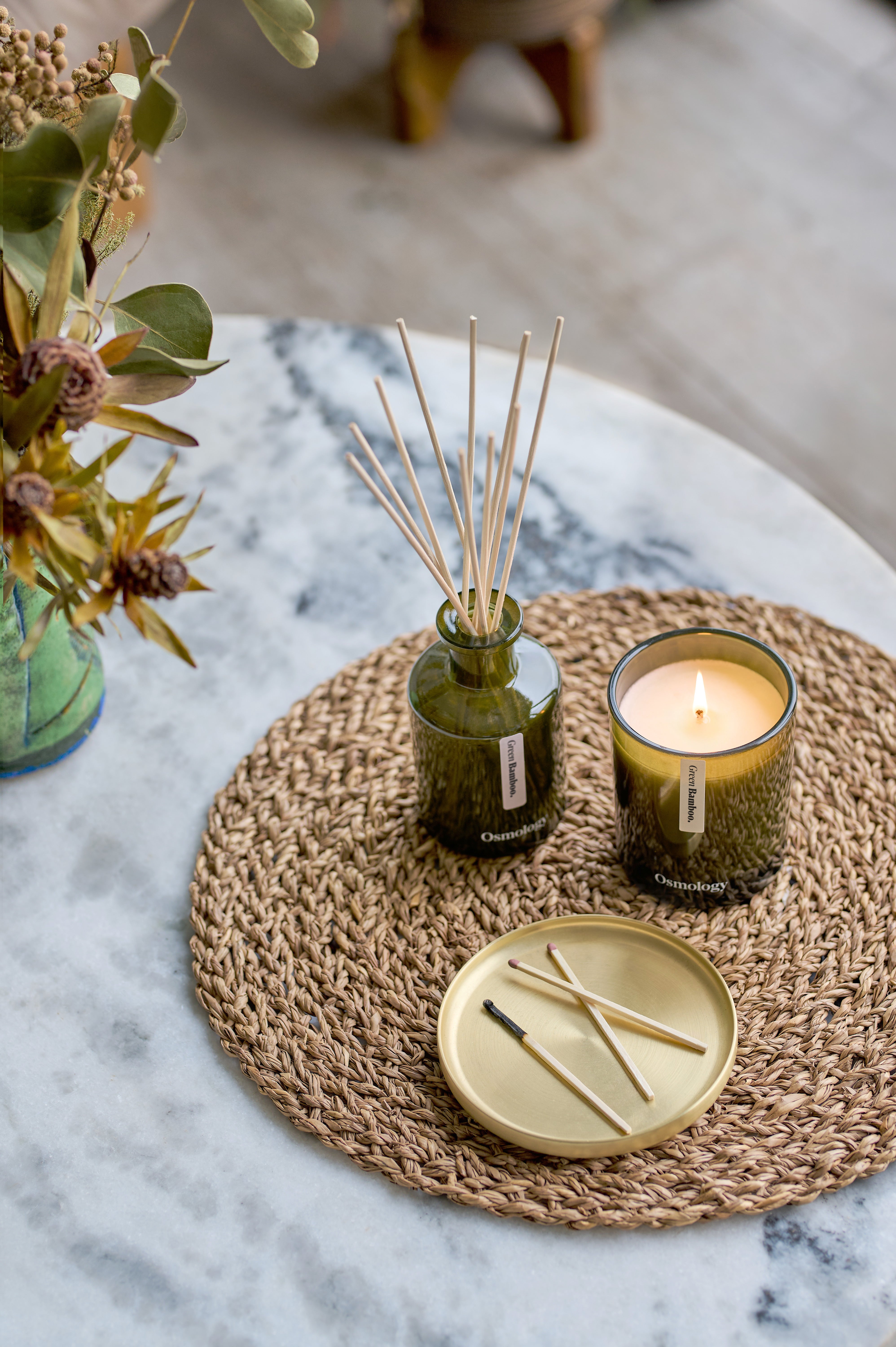 Green Bamboo Scented Candle